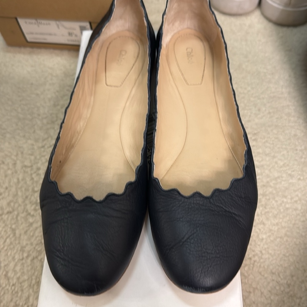 Chloe Lauren ballerina flat, ballet slippers, Navy 39